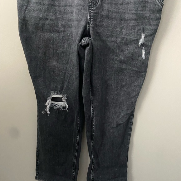 Free People We the Free Overalls Curvy fit Size 34 black raw hem - Picture 4 of 15